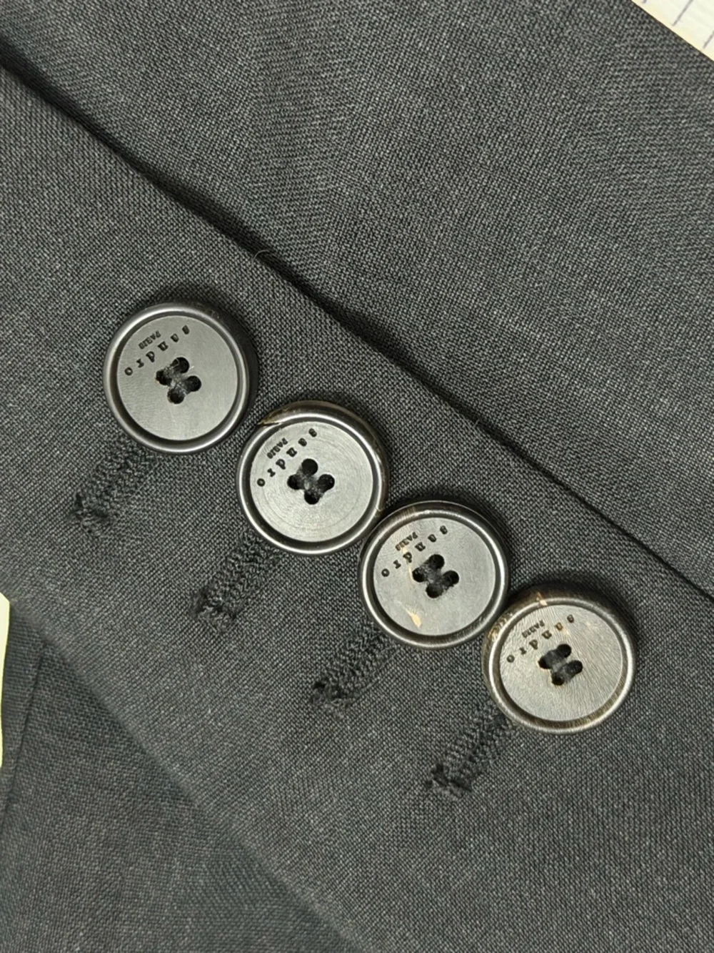 Sandro Paris - Black Single-Button Tailored Blazer - Picture 8 of 13